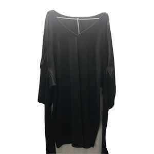 NWT Ritera Casual Wear Black 2XL long sleeve dress with tie belt